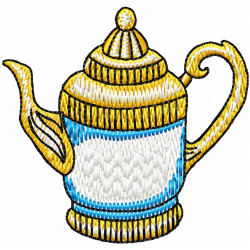 Teapots Embroidery Design 11 Teapots Embroidery Design 11